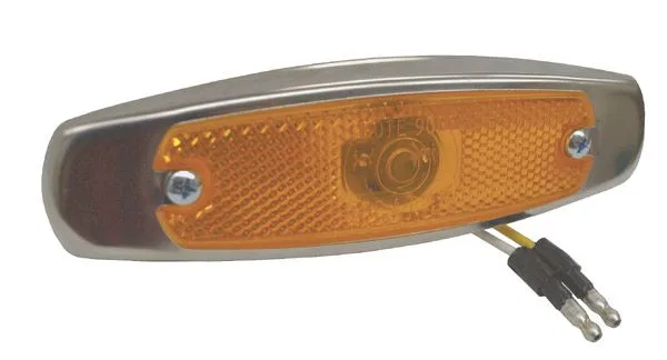 47253 – GROTE PERLUX Clearance Light, LED Rectangular 6-3/16 Inch Length x 1-31/32 Inch Width x 7/16 Inch Height Ambe...